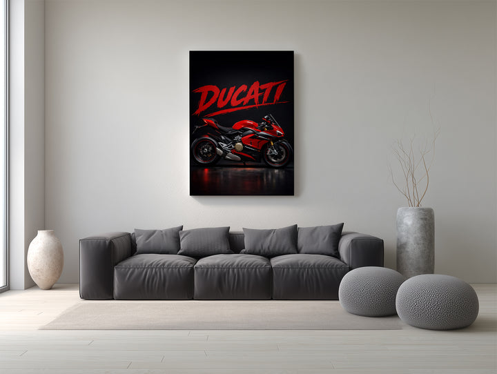 Ducati Velocity Red Canvas Poster
