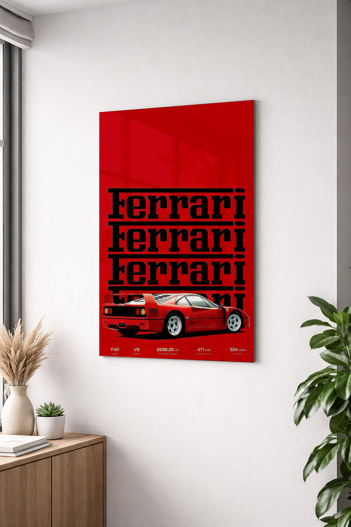 Ferrari F40 Legacy  Wall Poster