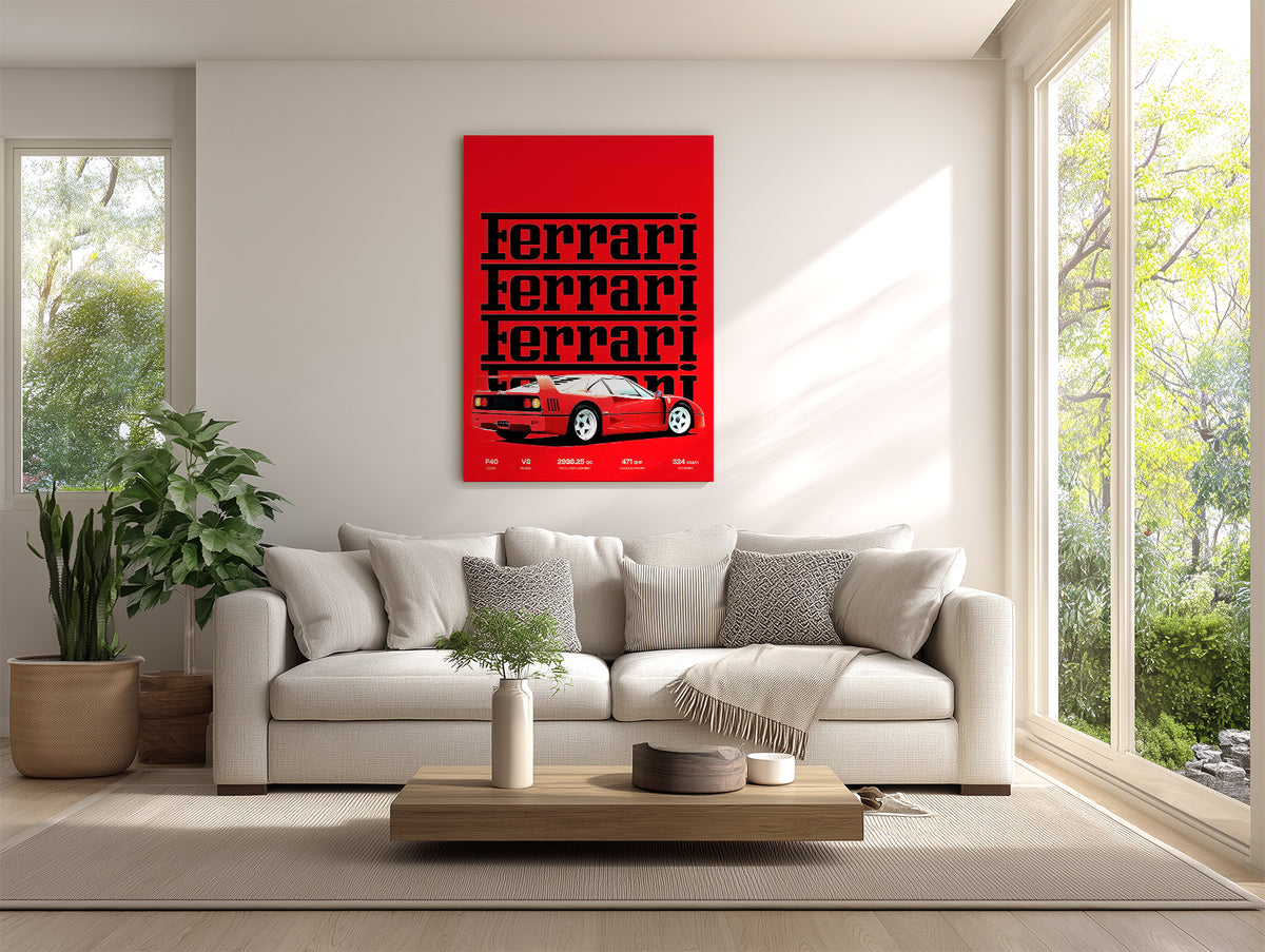 Ferrari F40 Legacy  Wall Poster