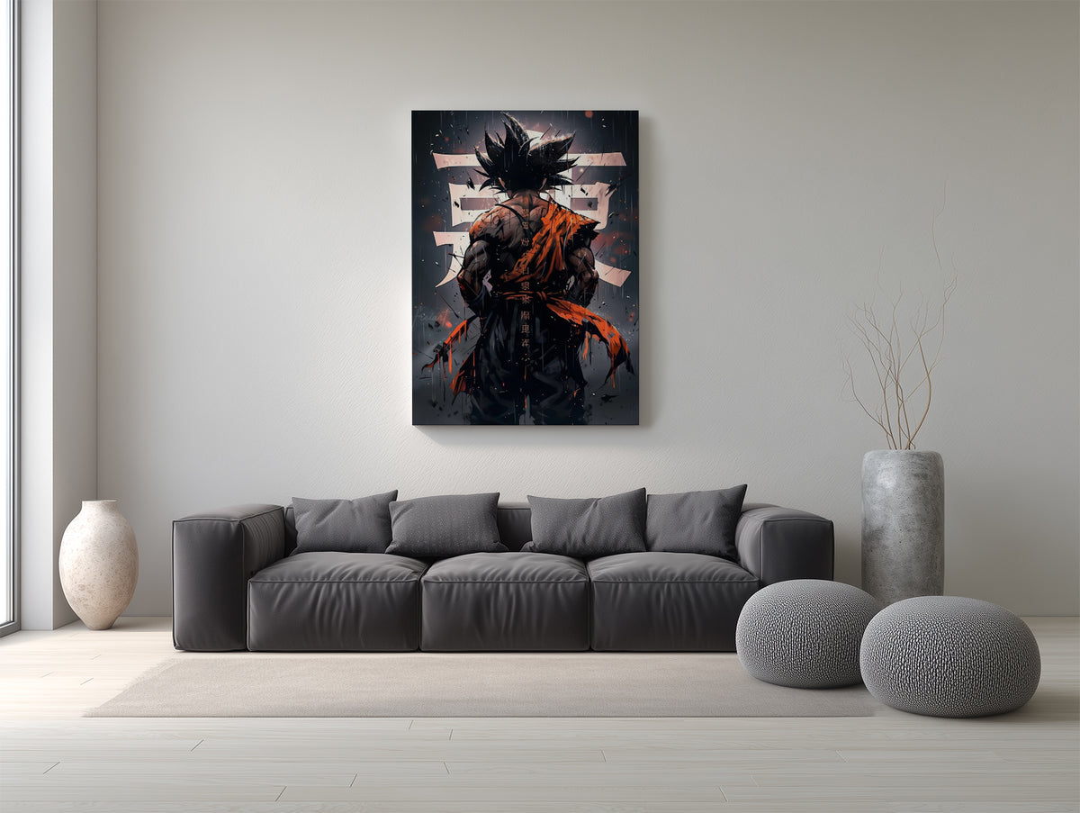 Dark Aura Goku  Canvas Poster