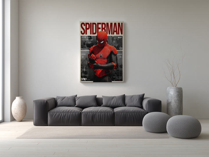 Spider-Man Noir Cityscape  Canvas Poster
