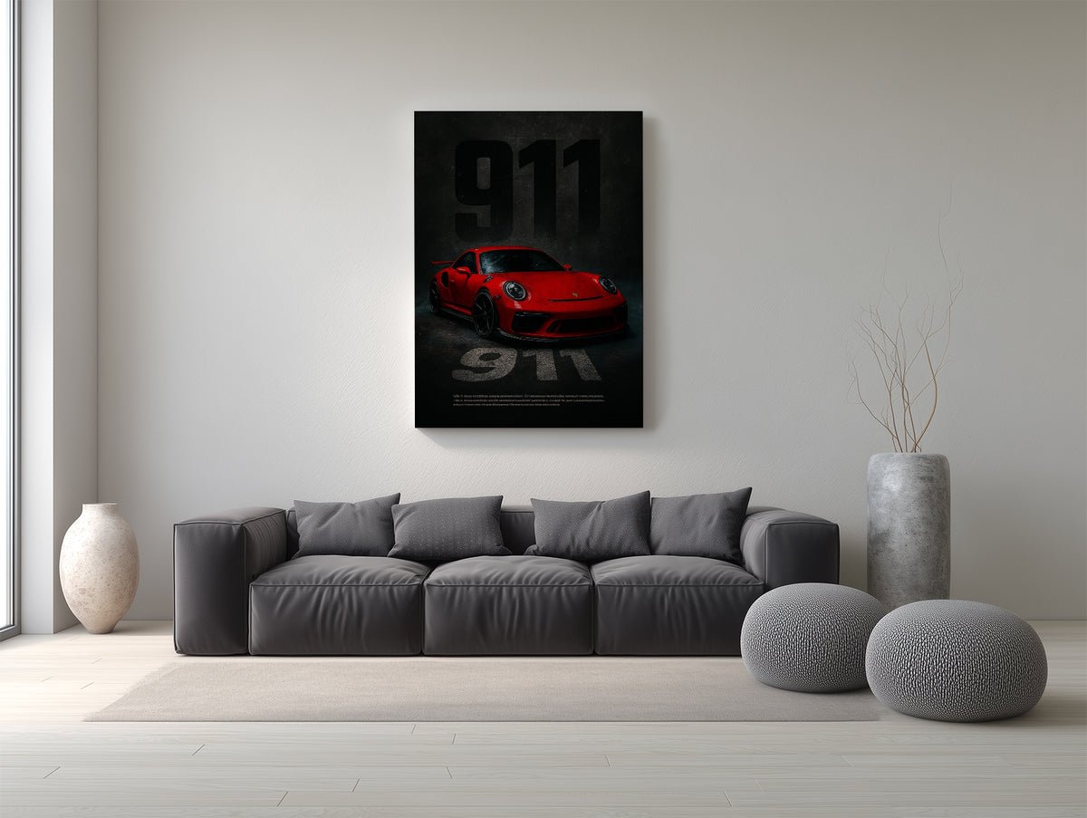 Porsche 911 Midnight Rush  Canvas Poster