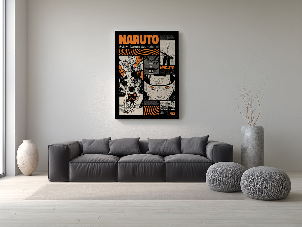 Naruto Uzumaki Manga Fusion  Canvas Poster