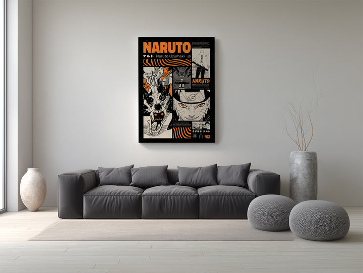 Naruto Uzumaki Manga Fusion  Canvas Poster