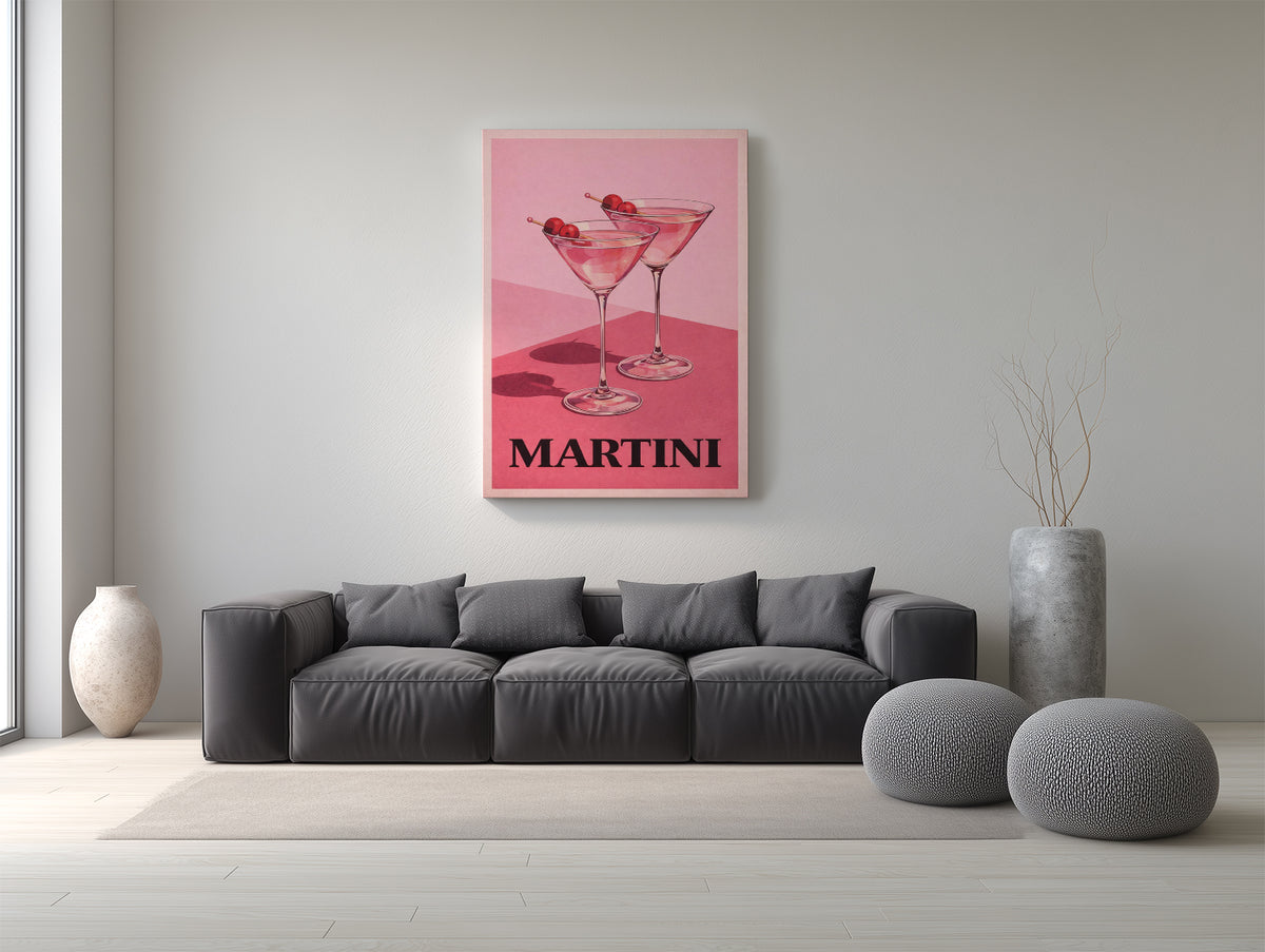 Cherry Martini Bliss  Canvas Poster