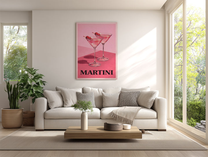 Blush Martini Elegance Wall Poster