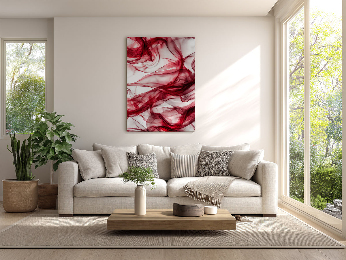 Velvet Ember Waves  Wall Poster