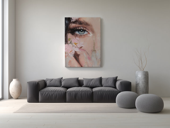 Paris Bloom Portrait  Canvas Poster