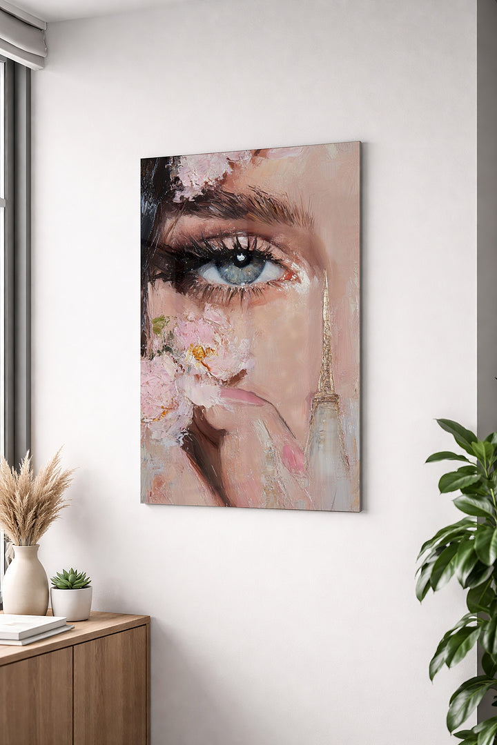 Eiffel Bloom Portrait   Wall Poster