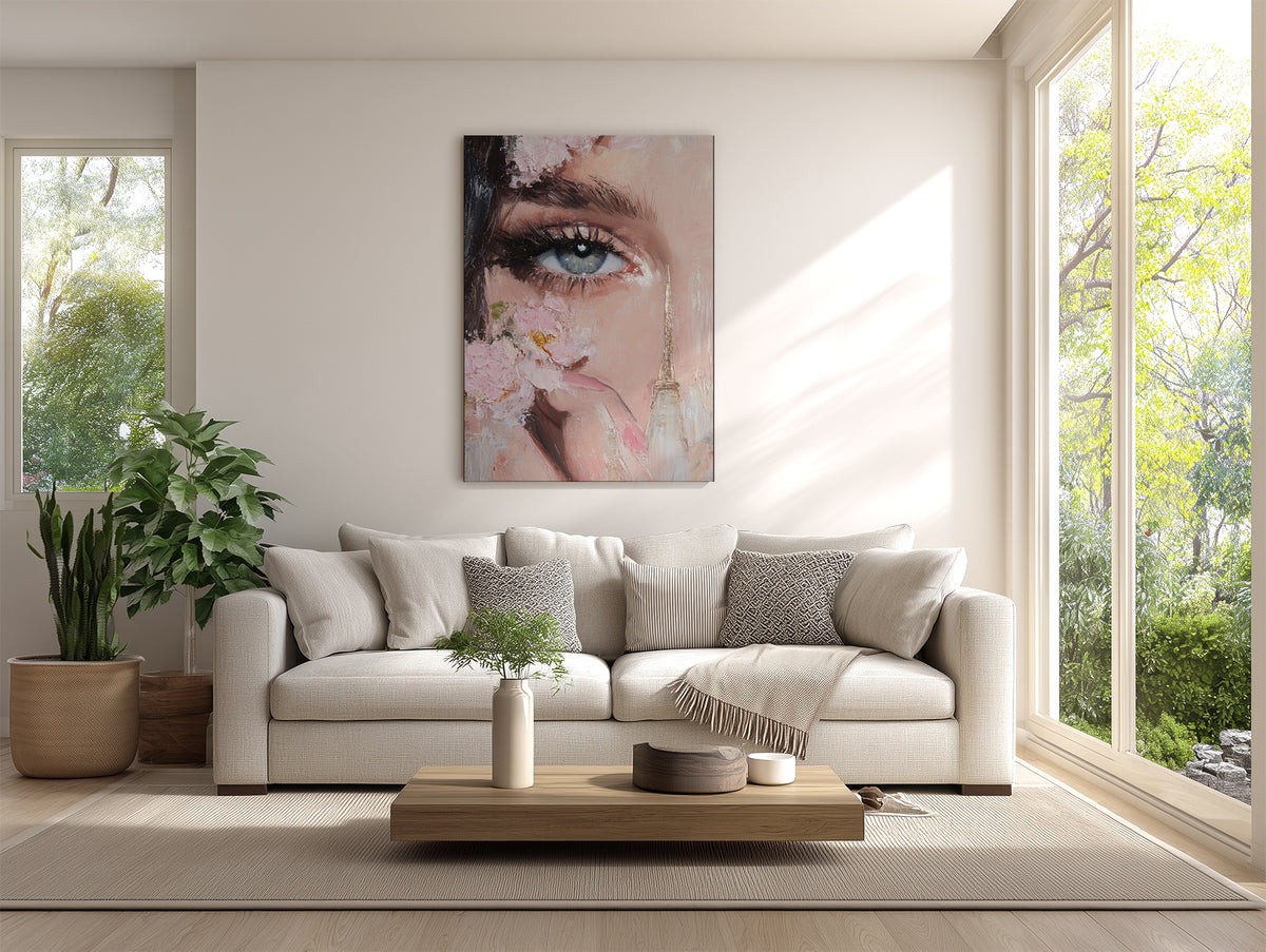 Eiffel Bloom Portrait   Wall Poster