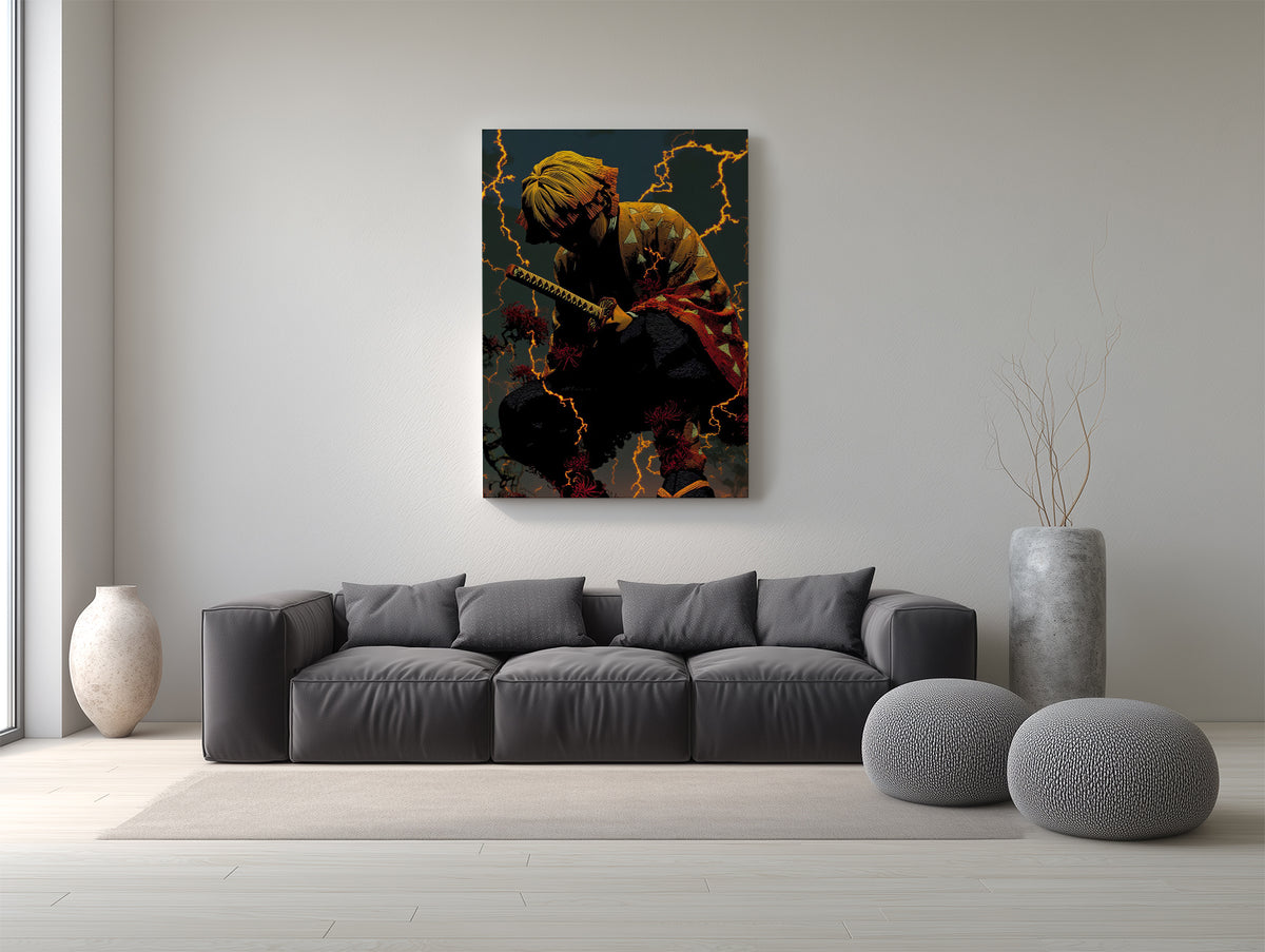Stormbound Swordsman Canvas Poster