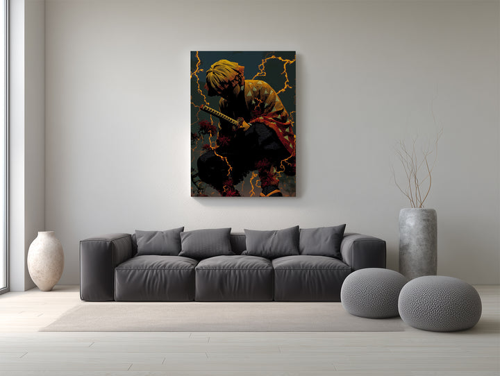 Stormbound Swordsman Canvas Poster