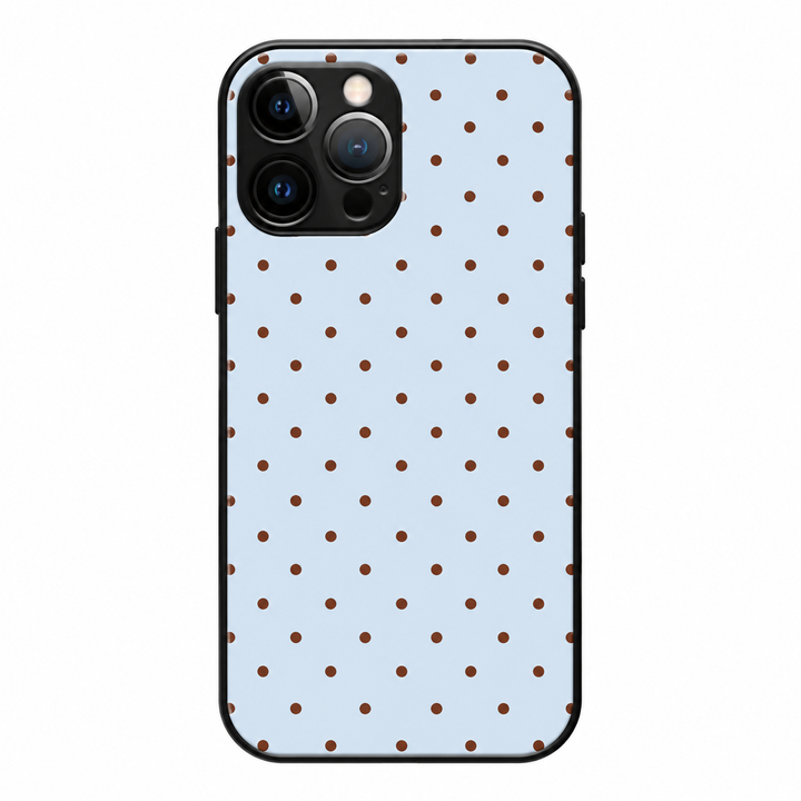 Baby Blue Brown Polka Dot Phone Case