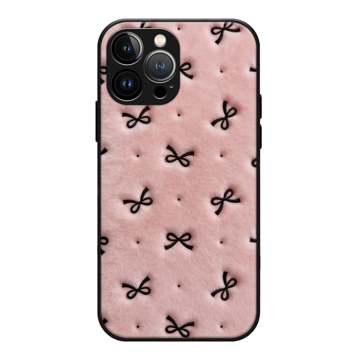 Blush Bow Plush Case