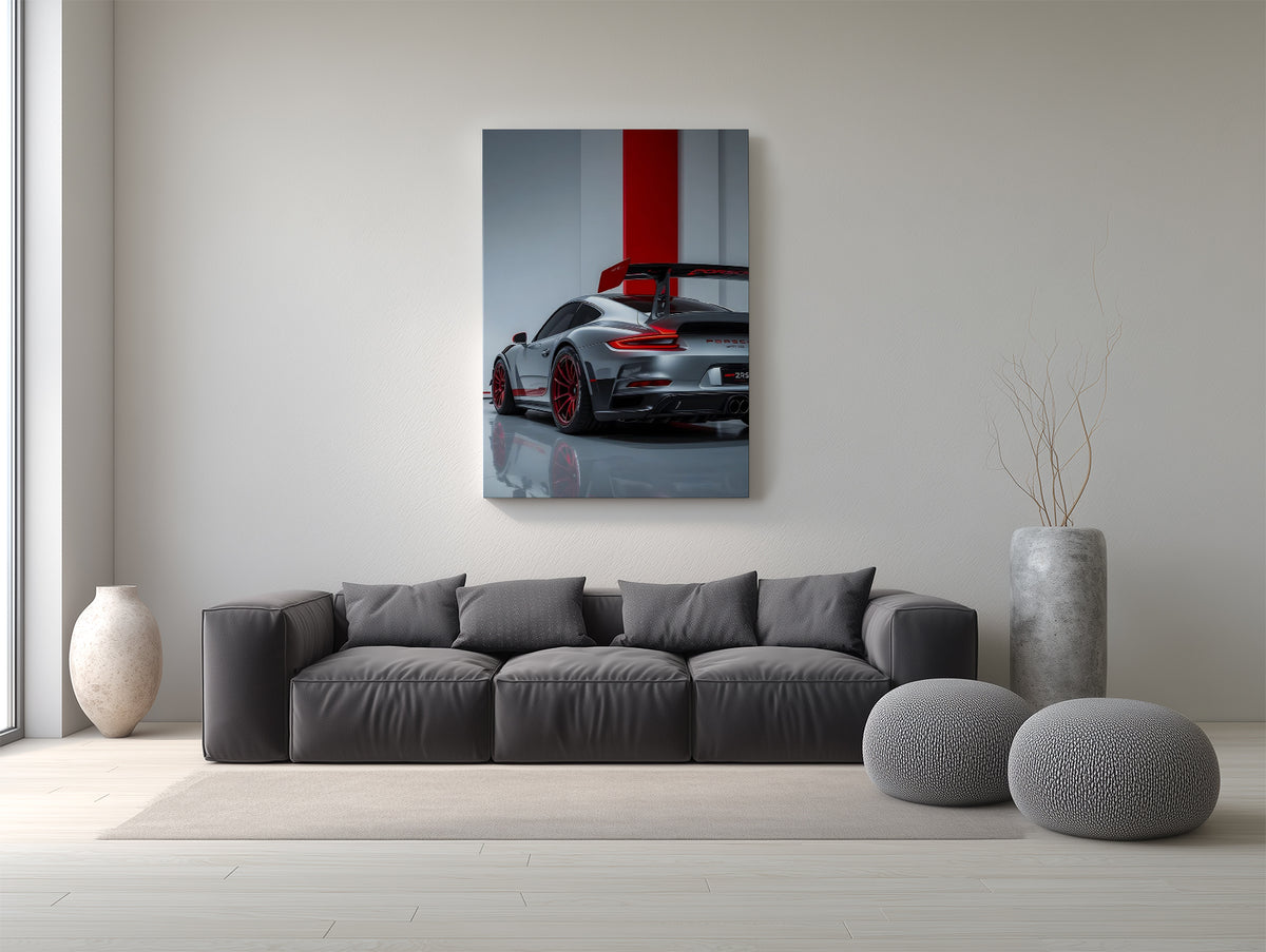 Crimson Velocity  Canvas Poster