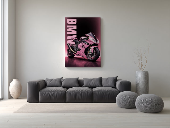 Pink Velocity BMW  Canvas Poster