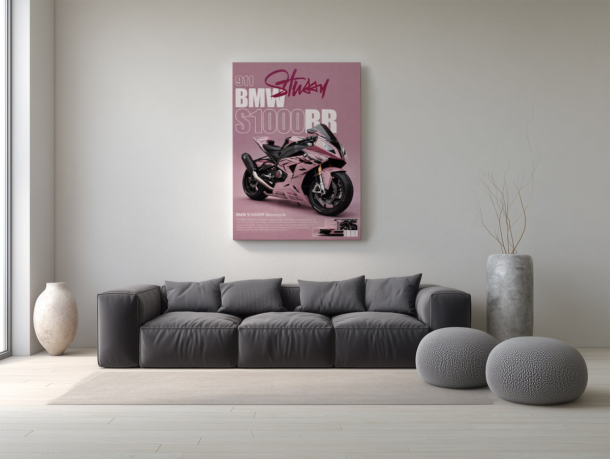 Blush Velocity Acrylic Canvas Poster