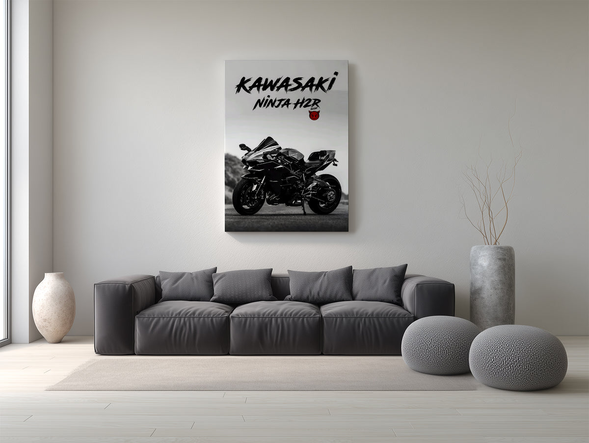 Kawasaki H2R: Dark Beast Edition  Canvas Poster