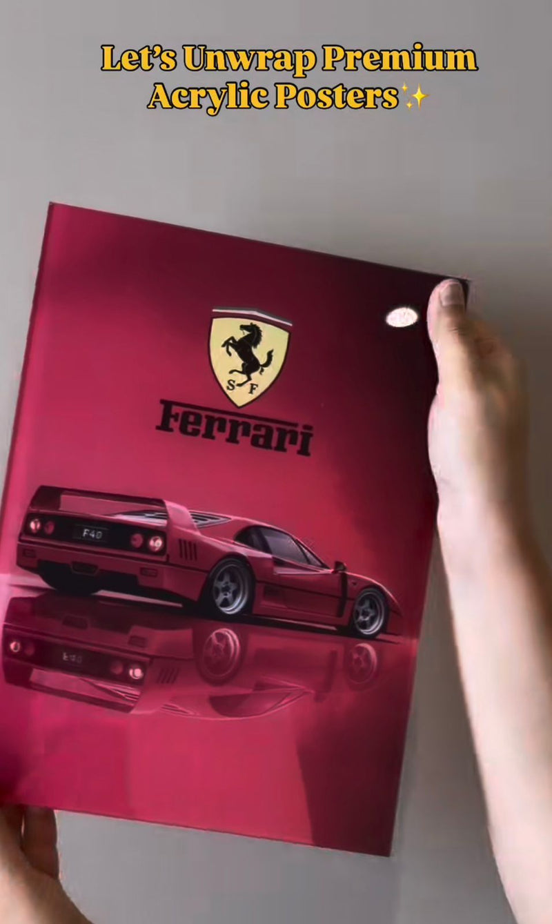 Ferrari Acrylic Poster