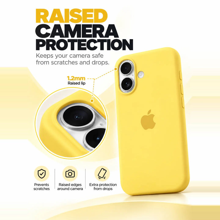 Premium Solid Silicone MagSafe Compatible Case for iPhone – Butter Yellow