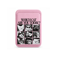 Which Cat Are You Today MagSafe Wallet Baby Pink