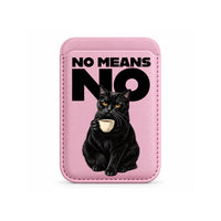No Means No Cat MagSafe Wallet Baby Pink