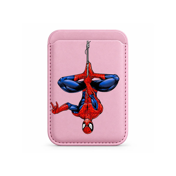 Upside Down Web Hero MagSafe Card Wallet