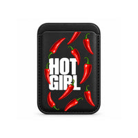 Hot Girl Chillies MagSafe Wallet Black
