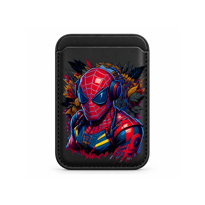 Neon Beats Web Hero MagSafe Card Wallet