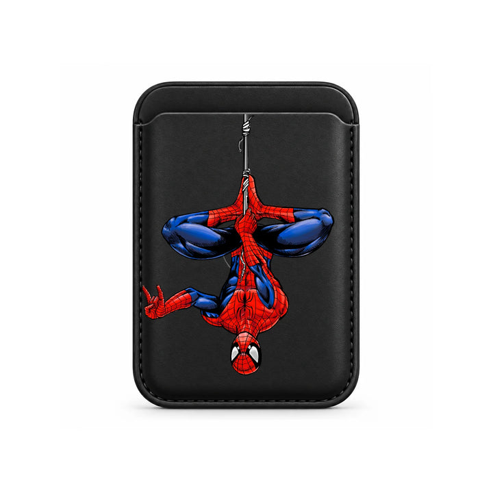 Upside Down Web Hero MagSafe Card Wallet