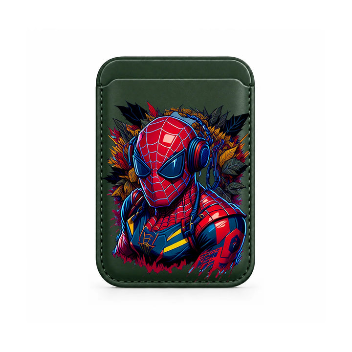 Neon Beats Web Hero MagSafe Card Wallet