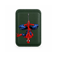 Upside Down Web Hero MagSafe Wallet Dark Green