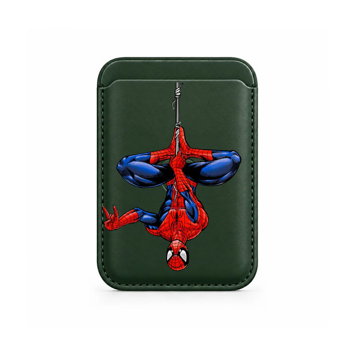 Upside Down Web Hero MagSafe Card Wallet