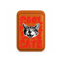 Cool People Love Cats MagSafe Wallet Orange