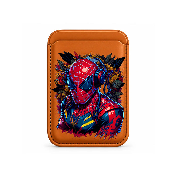Neon Beats Web Hero MagSafe Card Wallet