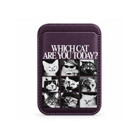 Which Cat Are You Today MagSafe Wallet Purple