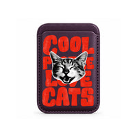 Cool People Love Cats MagSafe Wallet Purple