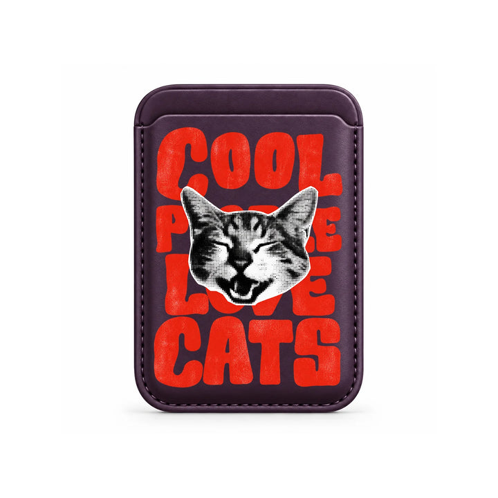 Cool People Love Cats MagSafe Card Wallet