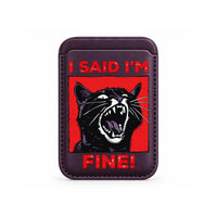 I Said I'm Fine Cat MagSafe Wallet Purple