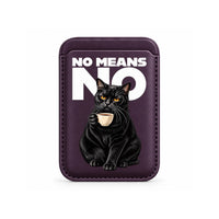 No Means No Cat MagSafe Wallet Purple