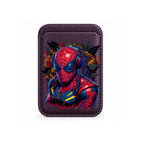 Neon Beats Web Hero MagSafe Wallet Purple