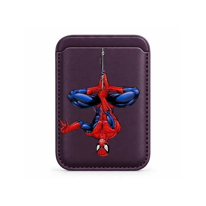 Upside Down Web Hero MagSafe Card Wallet