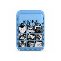 Which Cat Are You Today MagSafe Wallet Sky Blue