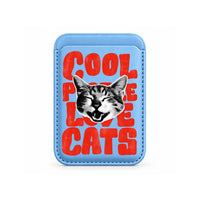 Cool People Love Cats MagSafe Wallet Sky Blue