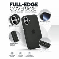 Midnight Black silicone iPhone case features