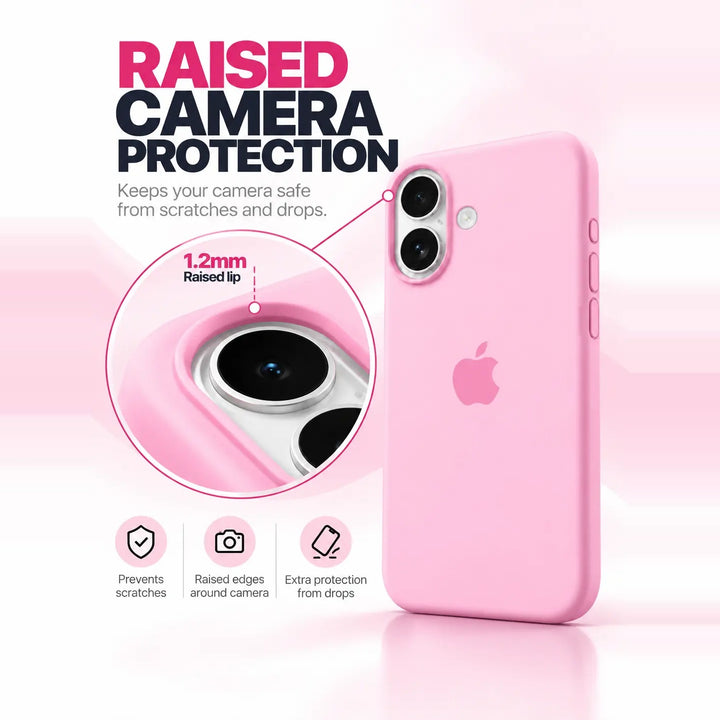 Premium Solid Silicone MagSafe Compatible Case for iPhone – Pastel Pink