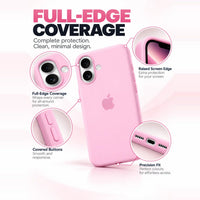 Pastel Pink silicone iPhone case features