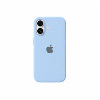 Premium Solid Silicone MagSafe Compatible Case for iPhone in Sky Blue